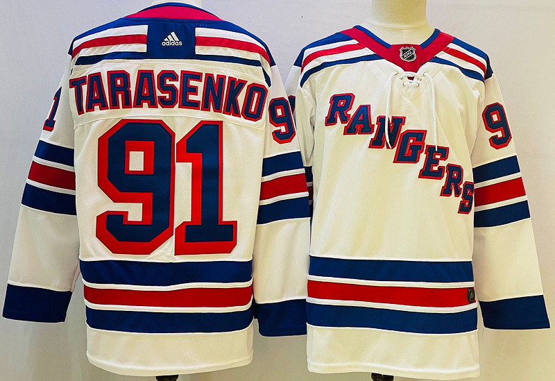 Men's New York Rangers Vladimir Tarasenko #91 White jersey